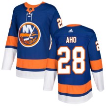 New York Islanders Men's Sebastian Aho Adidas Authentic Royal Home Jersey