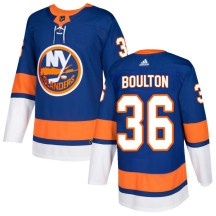 New York Islanders Men's Eric Boulton Adidas Authentic Royal Home Jersey