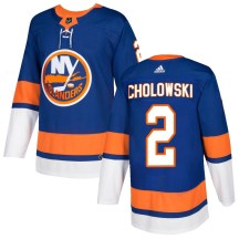 New York Islanders Men's Dennis Cholowski Adidas Authentic Royal Home Jersey