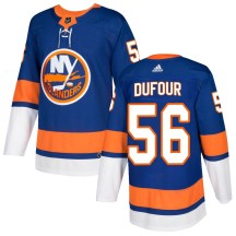 New York Islanders Men's William Dufour Adidas Authentic Royal Home Jersey