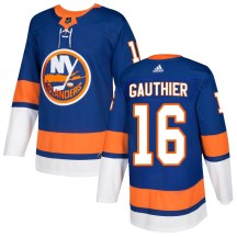 New York Islanders Men's Julien Gauthier Adidas Authentic Royal Home Jersey