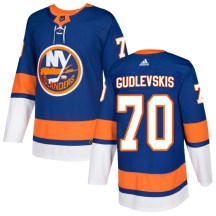 New York Islanders Men's Kristers Gudlevskis Adidas Authentic Royal Home Jersey