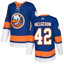 New York Islanders Men's Seth Helgeson Adidas Authentic Royal Home Jersey