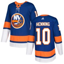 New York Islanders Men's Lorne Henning Adidas Authentic Royal Home Jersey