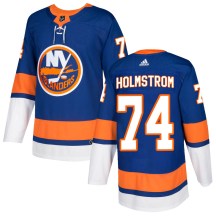 New York Islanders Men's Simon Holmstrom Adidas Authentic Royal Home Jersey