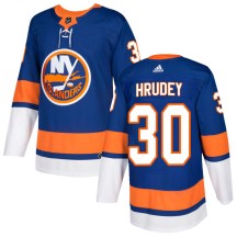 New York Islanders Men's Kelly Hrudey Adidas Authentic Royal Home Jersey