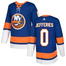 New York Islanders Men's Alex Jefferies Adidas Authentic Royal Home Jersey