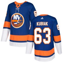 New York Islanders Men's Jeff Kubiak Adidas Authentic Royal Home Jersey