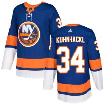 New York Islanders Men's Tom Kuhnhackl Adidas Authentic Royal Home Jersey