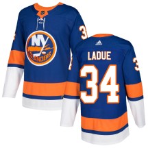New York Islanders Men's Paul LaDue Adidas Authentic Royal Home Jersey