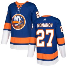 New York Islanders Men's Alexander Romanov Adidas Authentic Royal Home Jersey