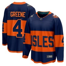 New York Islanders Men's Andy Greene Fanatics Branded Breakaway Green Navy 2024 Stadium Series Jersey