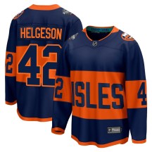 New York Islanders Men's Seth Helgeson Fanatics Branded Breakaway Navy 2024 Stadium Series Jersey