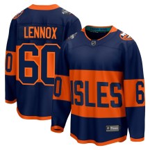 New York Islanders Men's Tristan Lennox Fanatics Branded Breakaway Navy 2024 Stadium Series Jersey