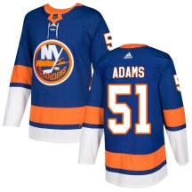 New York Islanders Youth Collin Adams Adidas Authentic Royal Home Jersey