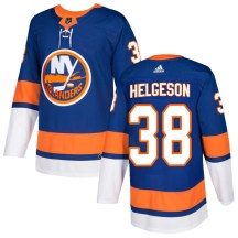 New York Islanders Youth Seth Helgeson Adidas Authentic Royal Home Jersey