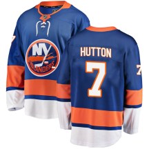 New York Islanders Men's Grant Hutton Fanatics Branded Breakaway Blue Home Jersey