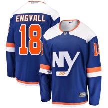 New York Islanders Men's Pierre Engvall Fanatics Branded Breakaway Blue Alternate Jersey