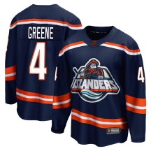 New York Islanders Youth Andy Greene Fanatics Branded Breakaway Green Navy Special Edition 2.0 Jersey