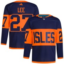 New York Islanders Men's Anders Lee Adidas Authentic Navy 2024 Stadium Series Primegreen Jersey