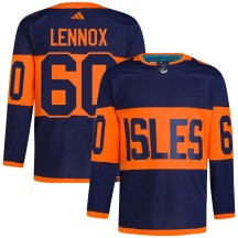 New York Islanders Men's Tristan Lennox Adidas Authentic Navy 2024 Stadium Series Primegreen Jersey