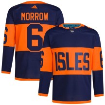 New York Islanders Men's Ken Morrow Adidas Authentic Navy 2024 Stadium Series Primegreen Jersey