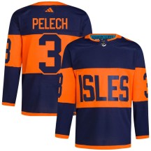 New York Islanders Men's Adam Pelech Adidas Authentic Navy 2024 Stadium Series Primegreen Jersey