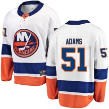 New York Islanders Men's Collin Adams Fanatics Branded Breakaway White Away Jersey
