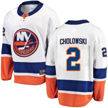New York Islanders Men's Dennis Cholowski Fanatics Branded Breakaway White Away Jersey