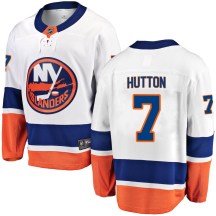 New York Islanders Men's Grant Hutton Fanatics Branded Breakaway White Away Jersey