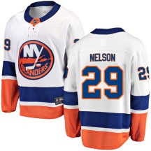 New York Islanders Men's Brock Nelson Fanatics Branded Breakaway White Away Jersey
