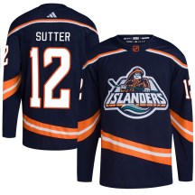 New York Islanders Youth Duane Sutter Adidas Authentic Navy Reverse Retro 2.0 Jersey