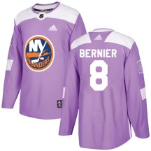 New York Islanders Youth Steve Bernier Adidas Authentic Purple Fights Cancer Practice Jersey
