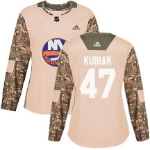 New York Islanders Women's Jeff Kubiak Adidas Authentic Camo Veterans Day Practice Jersey