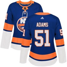 New York Islanders Women's Collin Adams Adidas Authentic Royal Home Jersey