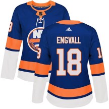 New York Islanders Women's Pierre Engvall Adidas Authentic Royal Home Jersey