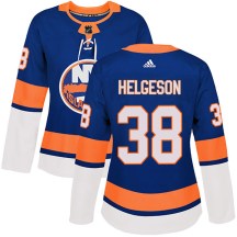 New York Islanders Women's Seth Helgeson Adidas Authentic Royal Home Jersey