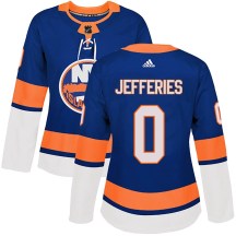 New York Islanders Women's Alex Jefferies Adidas Authentic Royal Home Jersey