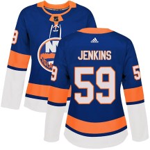 New York Islanders Women's Blade Jenkins Adidas Authentic Royal Home Jersey