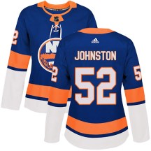 New York Islanders Women's Ross Johnston Adidas Authentic Royal Home Jersey