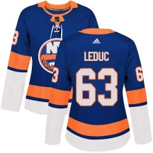 New York Islanders Women's Loic Leduc Adidas Authentic Royal Home Jersey