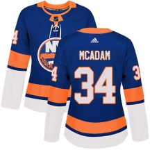 New York Islanders Women's Eamon McAdam Adidas Authentic Royal Home Jersey