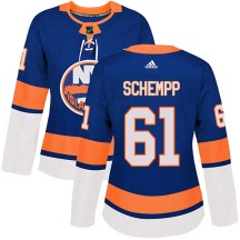 New York Islanders Women's Kyle Schempp Adidas Authentic Royal Home Jersey