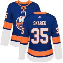 New York Islanders Women's Jakub Skarek Adidas Authentic Royal Home Jersey