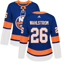 New York Islanders Women's Oliver Wahlstrom Adidas Authentic Olive Royal Home Jersey