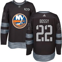 New York Islanders Youth Mike Bossy Authentic Black 1917-2017 100th Anniversary Jersey