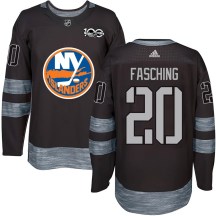New York Islanders Youth Hudson Fasching Authentic Black 1917-2017 100th Anniversary Jersey