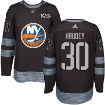 New York Islanders Youth Kelly Hrudey Authentic Black 1917-2017 100th Anniversary Jersey