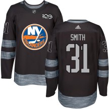 New York Islanders Youth Billy Smith Authentic Black 1917-2017 100th Anniversary Jersey