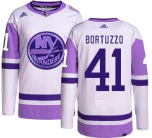 New York Islanders Youth Robert Bortuzzo Adidas Authentic Hockey Fights Cancer Jersey